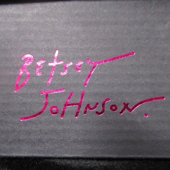 Betsey Johnson Black and White Floral Platform Sandals - Picture 13 of 13